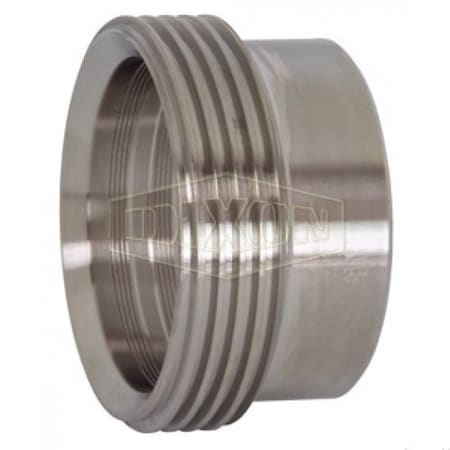 Dixon Recessless Ferrule, 3 in Nominal, Thread Beveled Seat End Style, 304 SS, Domestic 15R-G300